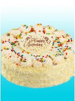 Birthday Vanilla Bean Plaque Cake